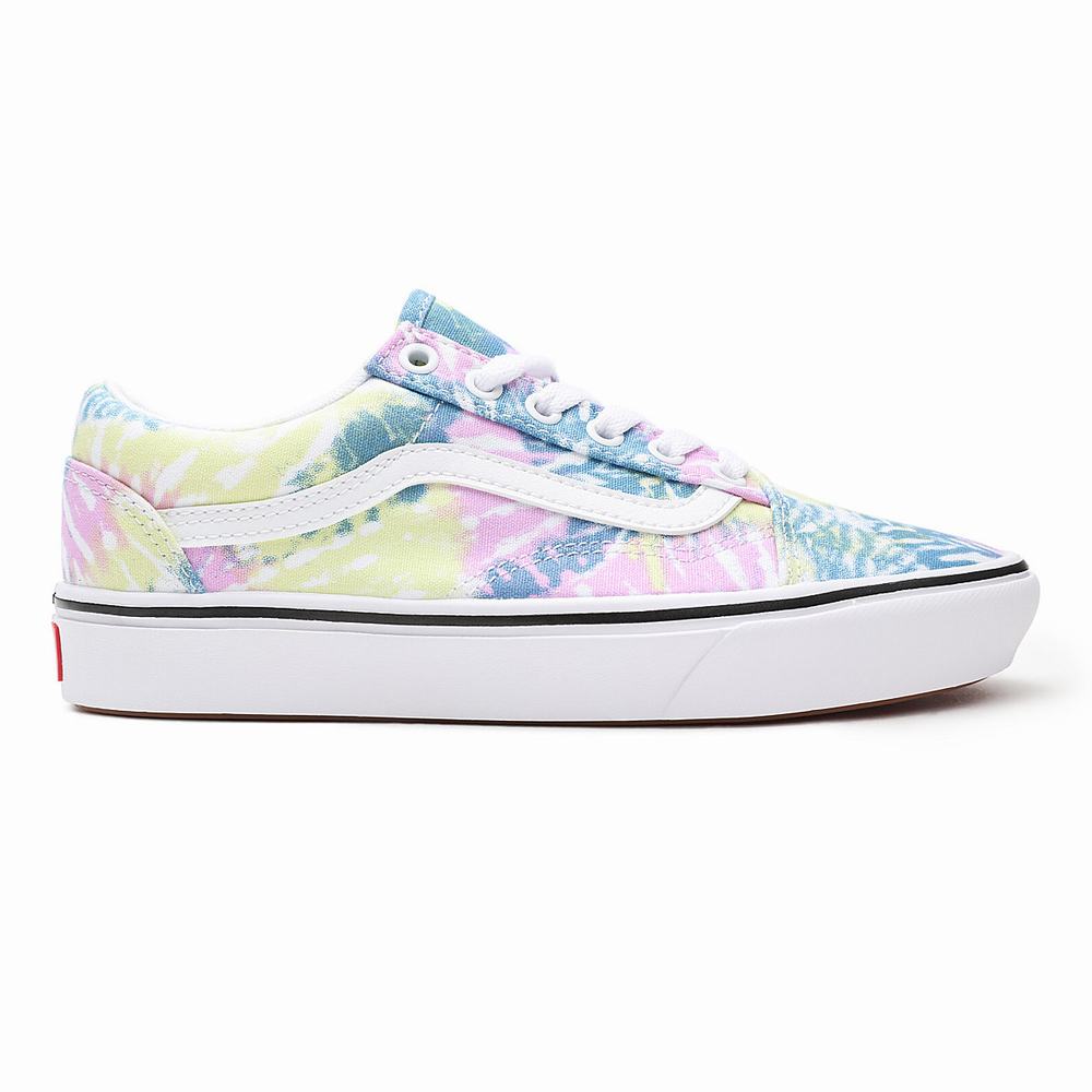 Women's Vans Tie Dye ComfyCush Old Skool Sneakers Multicolor | USA12059