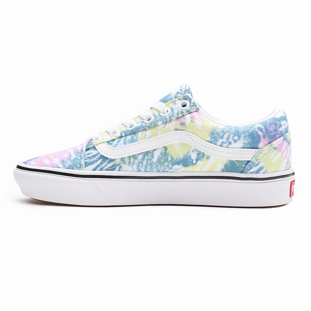 Women's Vans Tie Dye ComfyCush Old Skool Sneakers Multicolor | USA12059