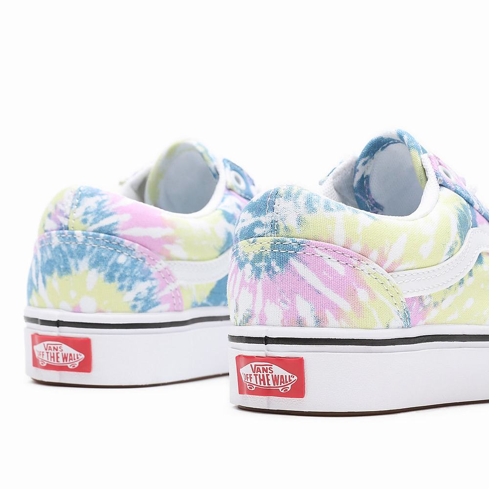 Women's Vans Tie Dye ComfyCush Old Skool Sneakers Multicolor | USA12059