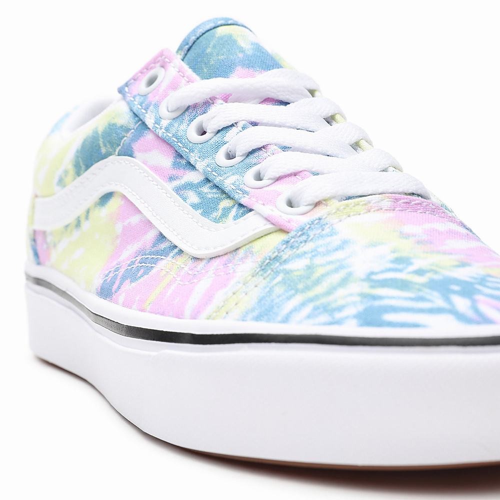 Women's Vans Tie Dye ComfyCush Old Skool Sneakers Multicolor | USA12059