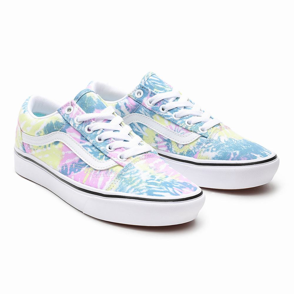 Women\'s Vans Tie Dye ComfyCush Old Skool Sneakers Multicolor | USA12059