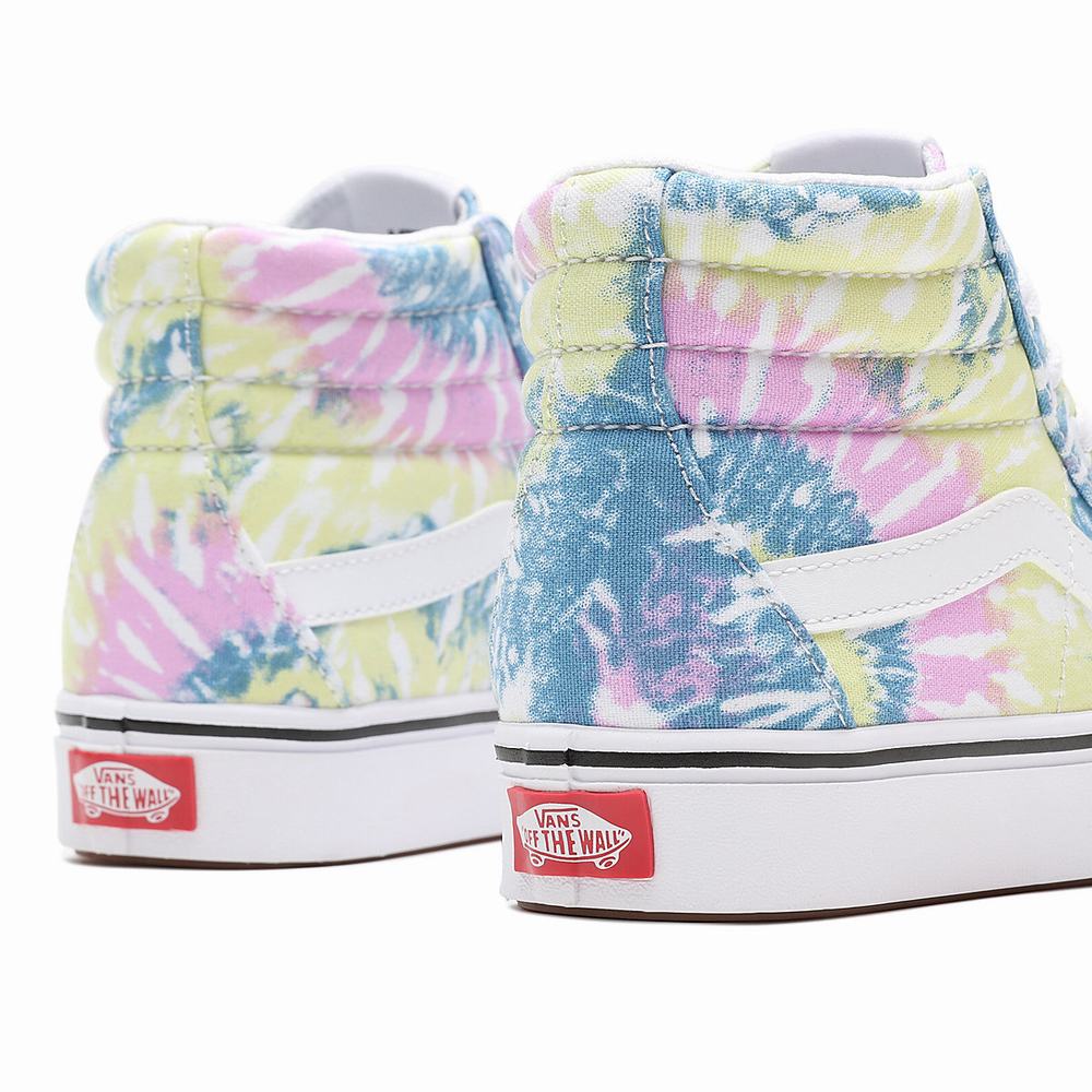 Women's Vans Tie-Dye ComfyCush SK8-Hi Sneakers Multicolor | USA01572