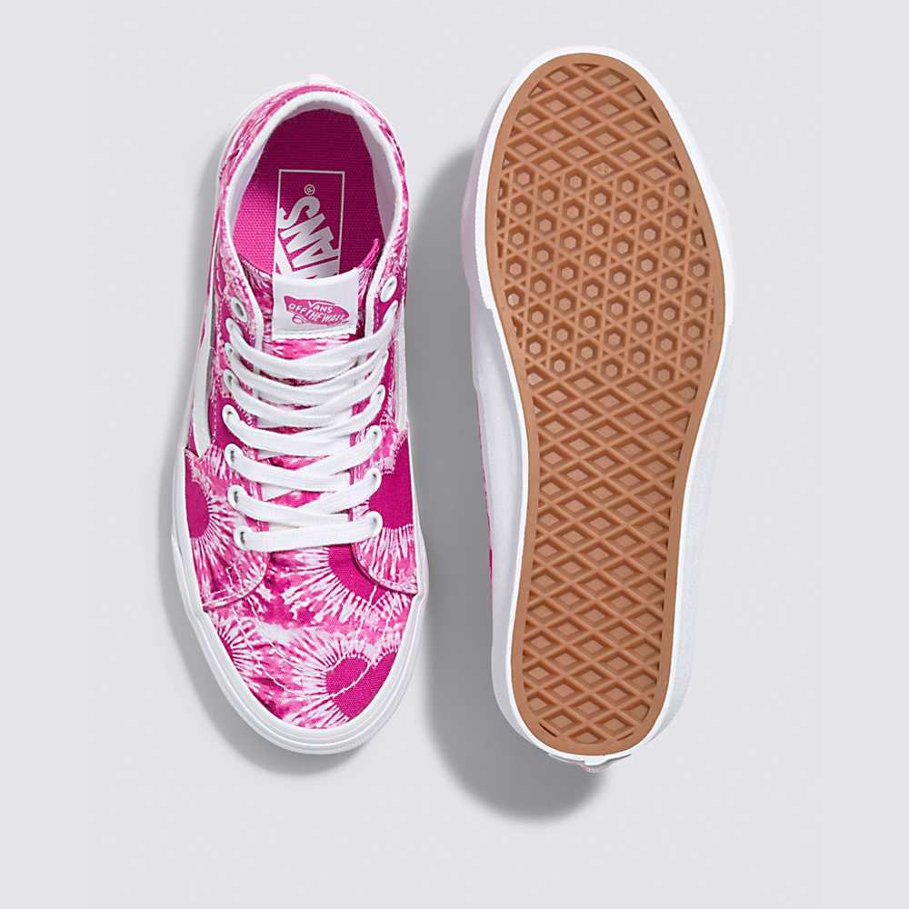 Women's Vans Tie-Dye Hearts Sk8-Hi Tapered Sneakers Pink | USA96175