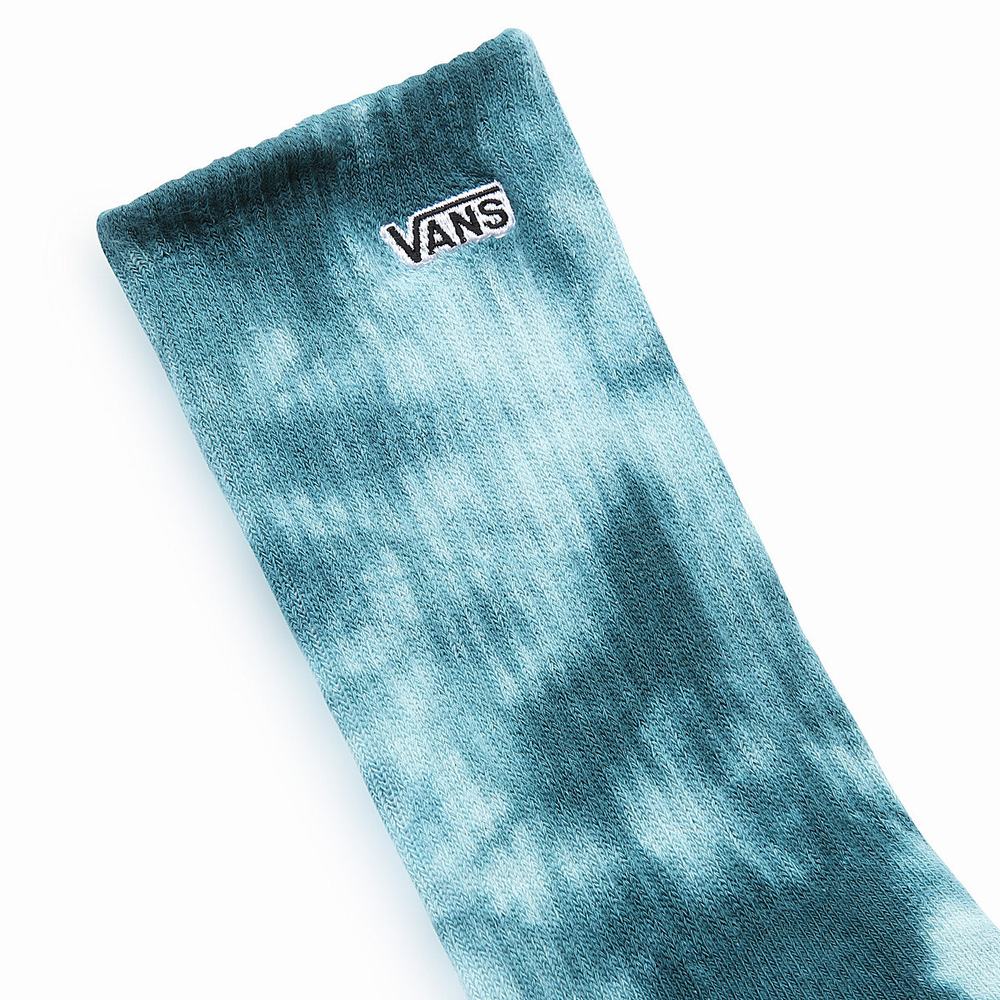 Women's Vans Tie Dyed Crew (1 pair) Socks Green | USA23908