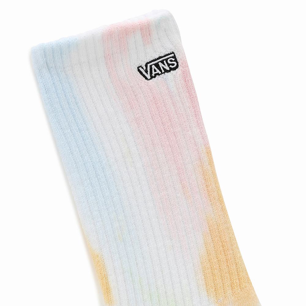 Women's Vans Tie Dyed Crew US 6.5-10 (1 pair) Socks Black / Multicolor | USA34258