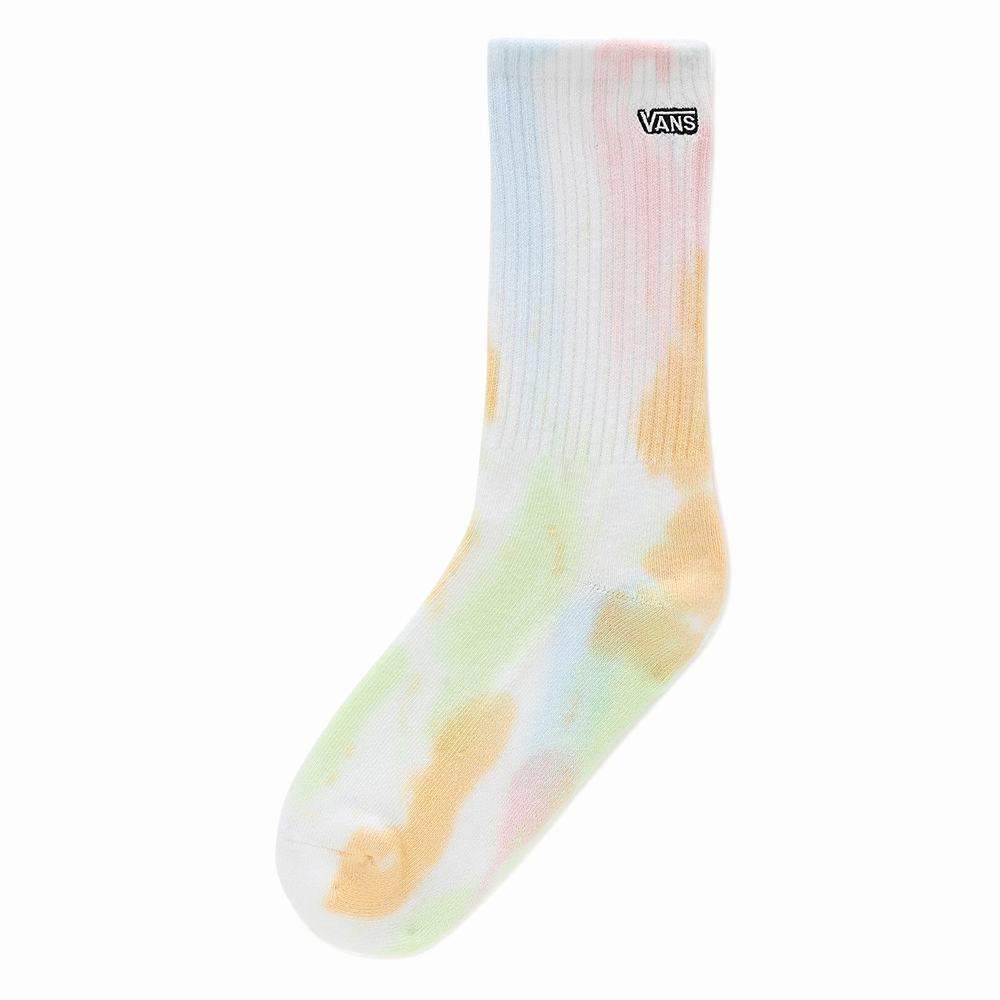 Women\'s Vans Tie Dyed Crew US 6.5-10 (1 pair) Socks Black / Multicolor | USA34258