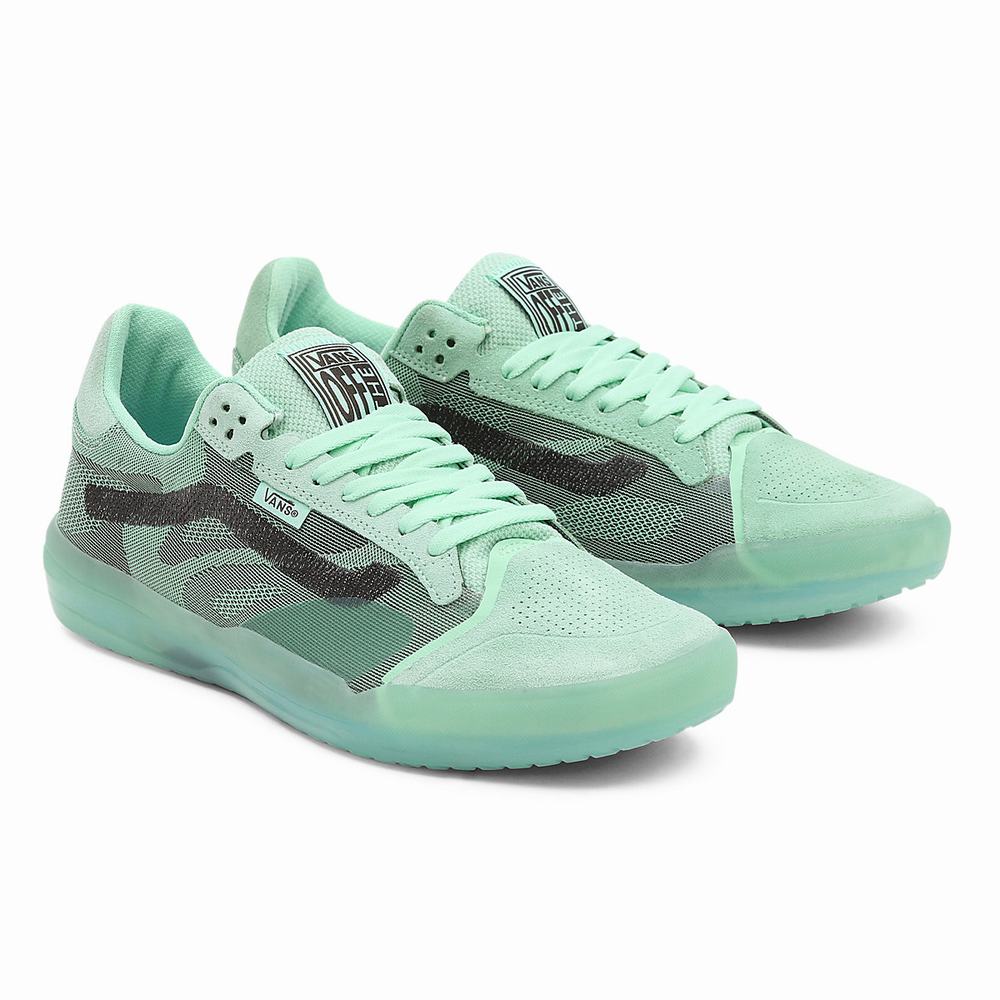 Women\'s Vans Translucent EVDNT UltimateWaffle Sneakers Green | USA18497