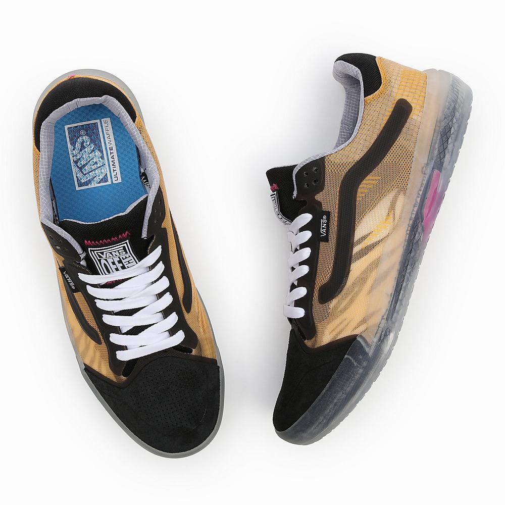 Women's Vans Transparent EVDNT RW UltimateWaffle Sneakers Black / Yellow | USA70185