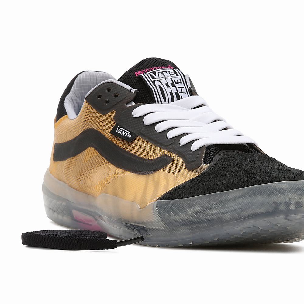 Women's Vans Transparent EVDNT RW UltimateWaffle Sneakers Black / Yellow | USA70185