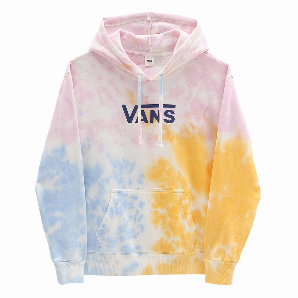 Women's Vans Tri-Dye Boyfriend Hoodie Pink | USA37456