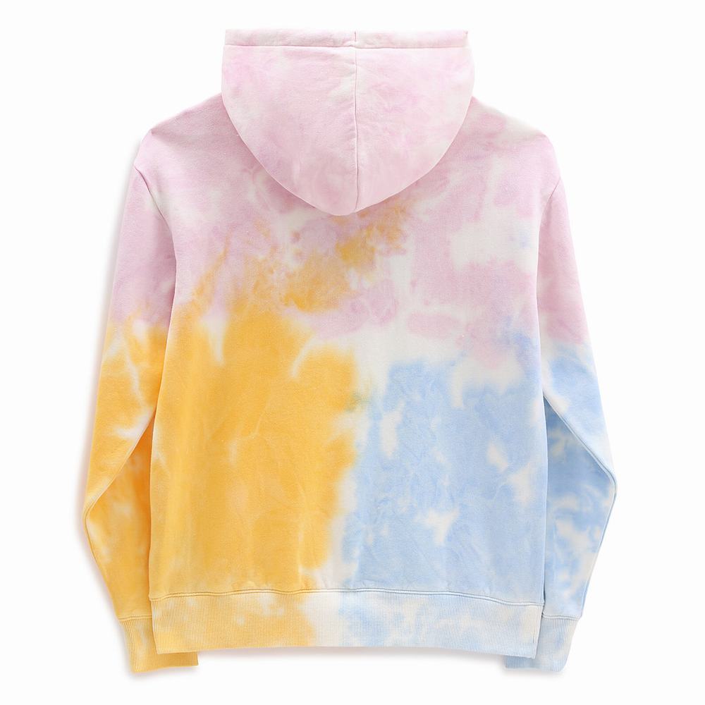 Women's Vans Tri-Dye Boyfriend Hoodie Pink | USA37456