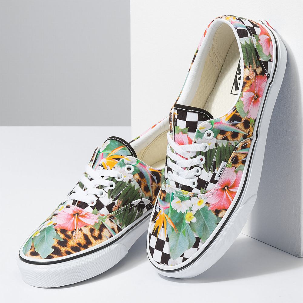 Women's Vans Tropical Animal Check Era Sneakers Multicolor | USA41682