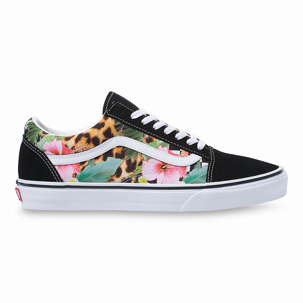 Women\'s Vans Tropical Animal Check Old Skool Sneakers Multicolor | USA43872