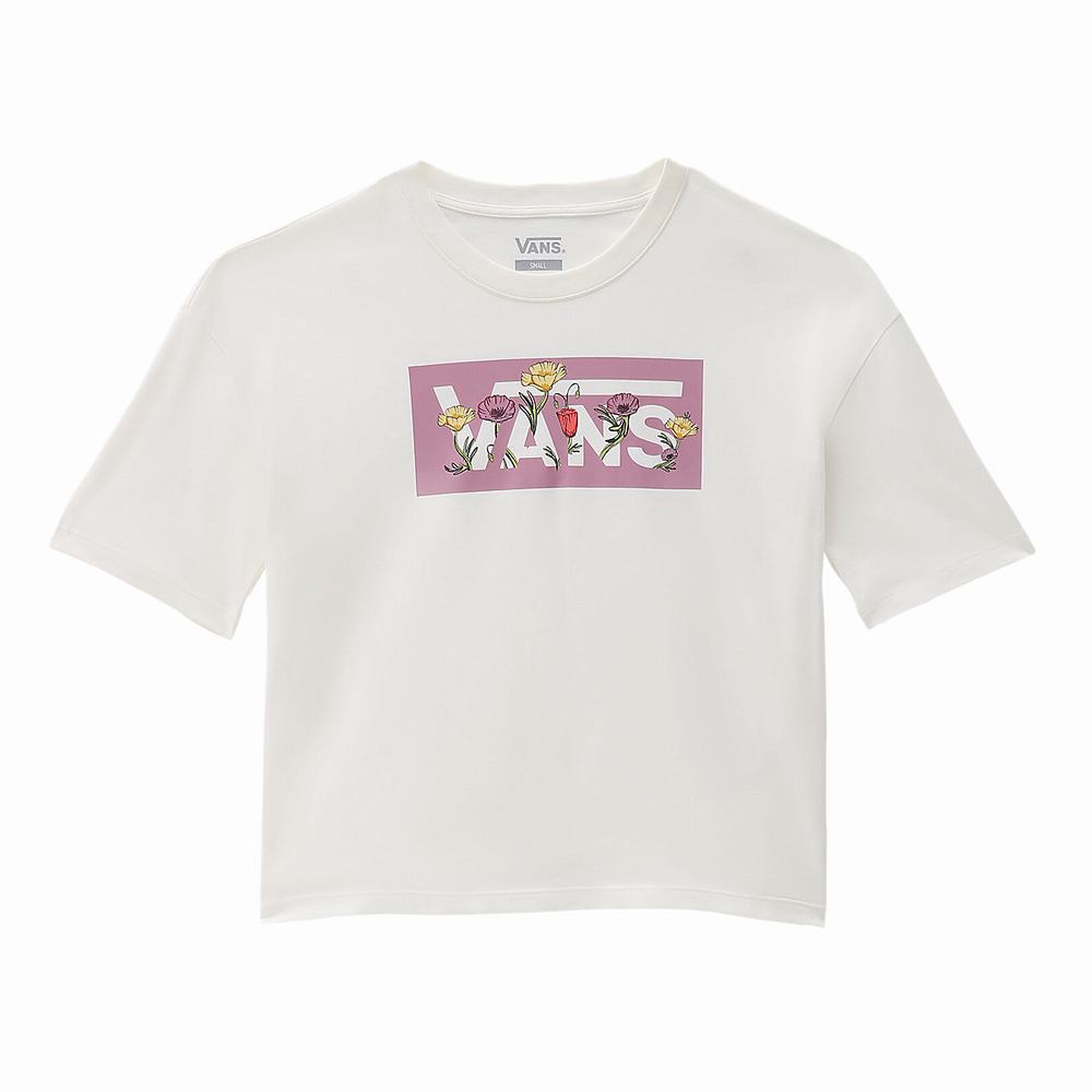 Women's Vans Tussy Boxy T Shirts White | USA23645