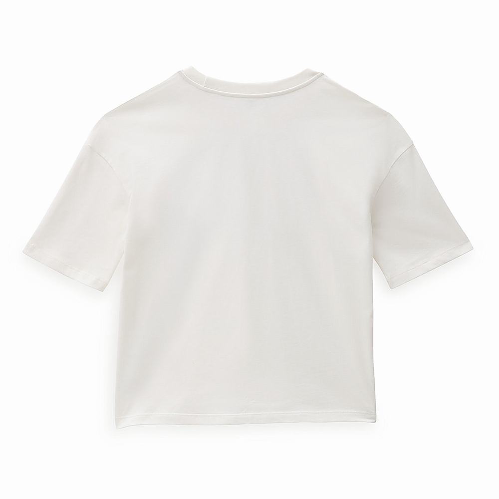 Women's Vans Tussy Boxy T Shirts White | USA23645