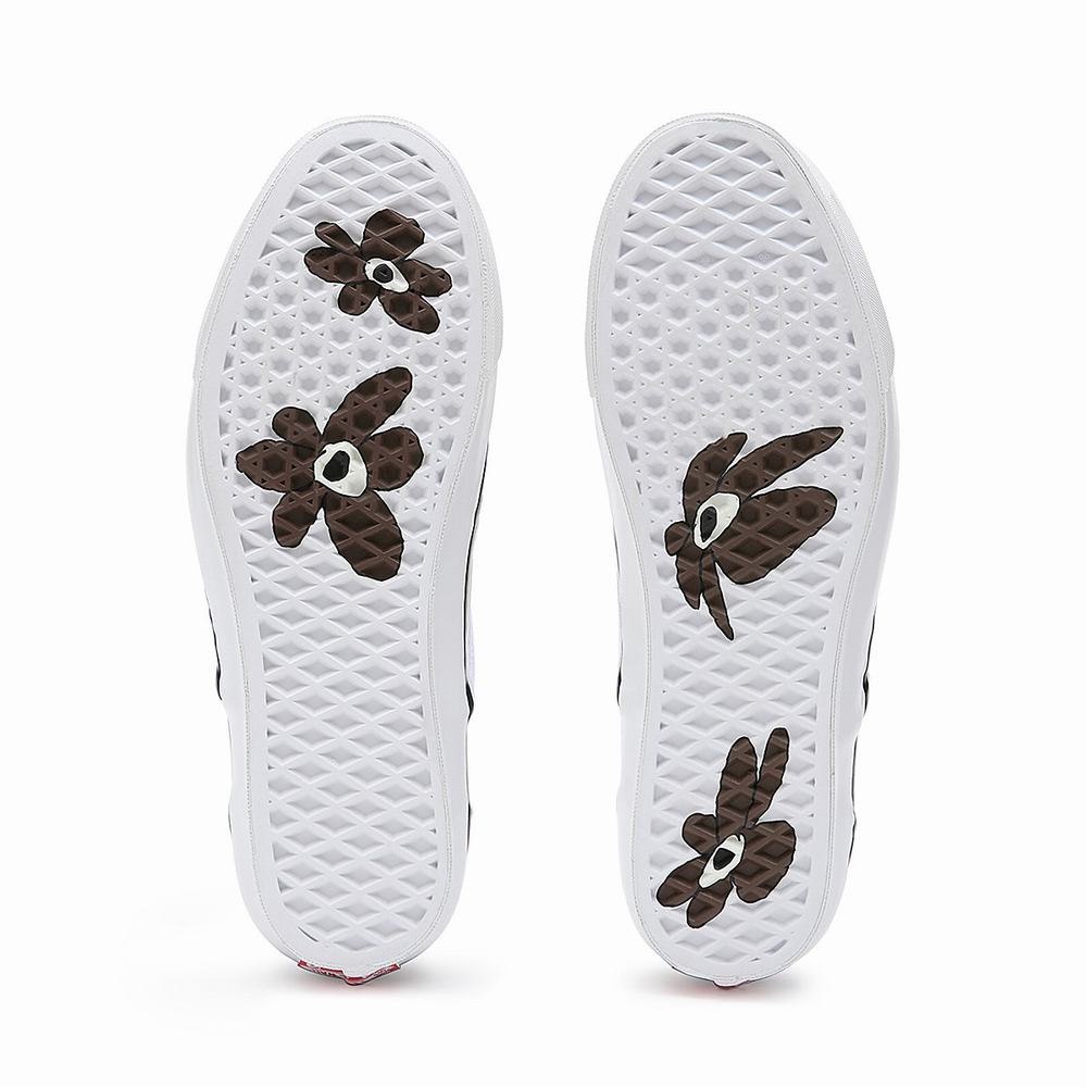 Women's Vans Vault By Vans X Perks and Mini OG Classic Slip-On LX Slip On Shoes White / Brown | USA98607