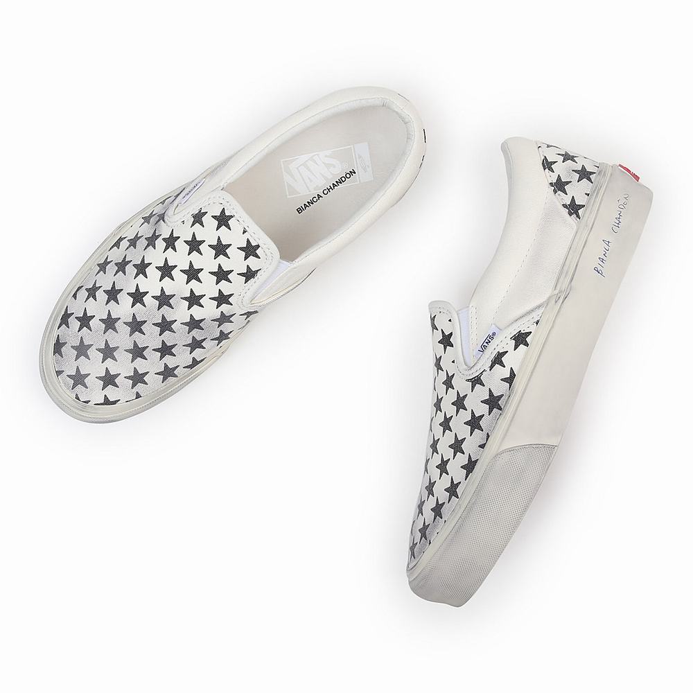 Women's Vans Vault By Vans x Bianca Chandôn Classic Slip On Shoes White | USA81097