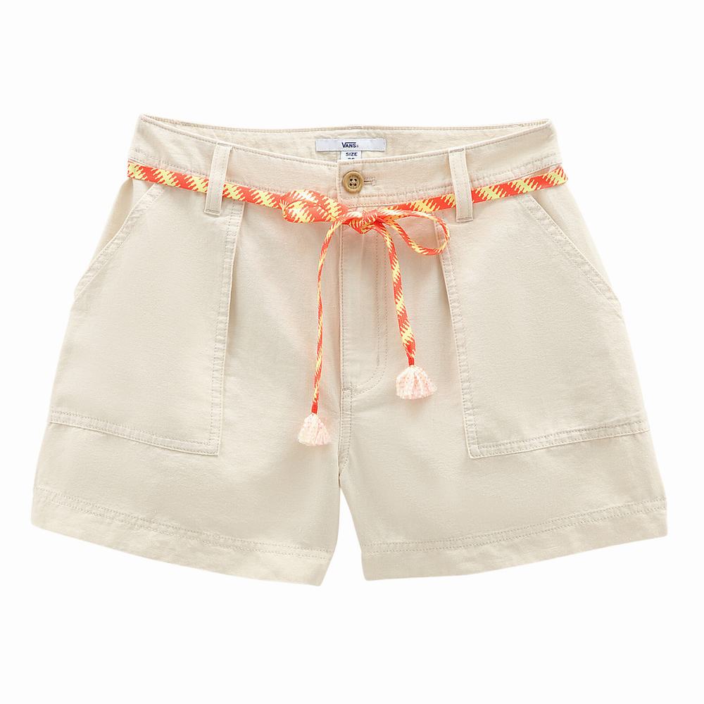 Women's Vans Wash Shorts White | USA63492