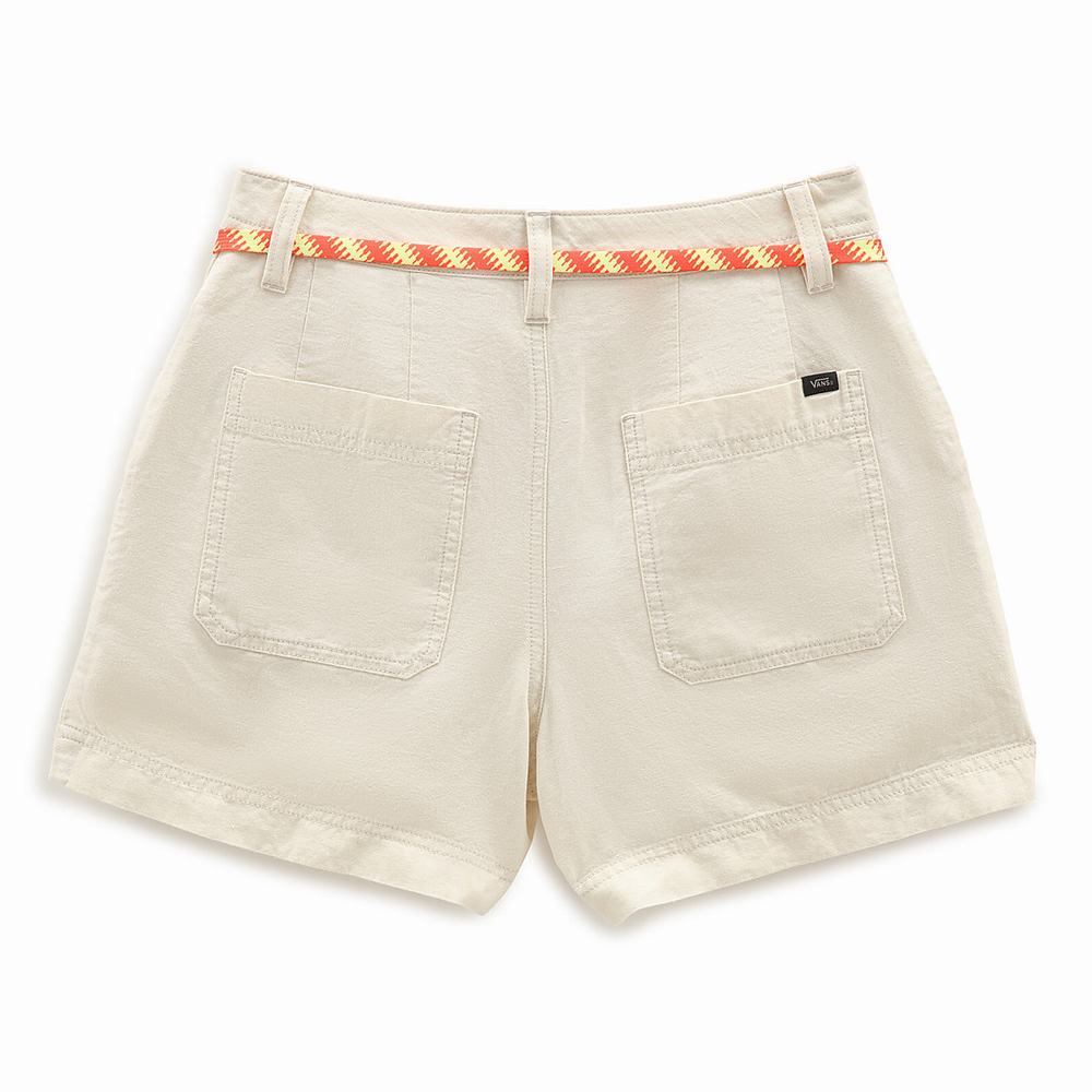 Women's Vans Wash Shorts White | USA63492