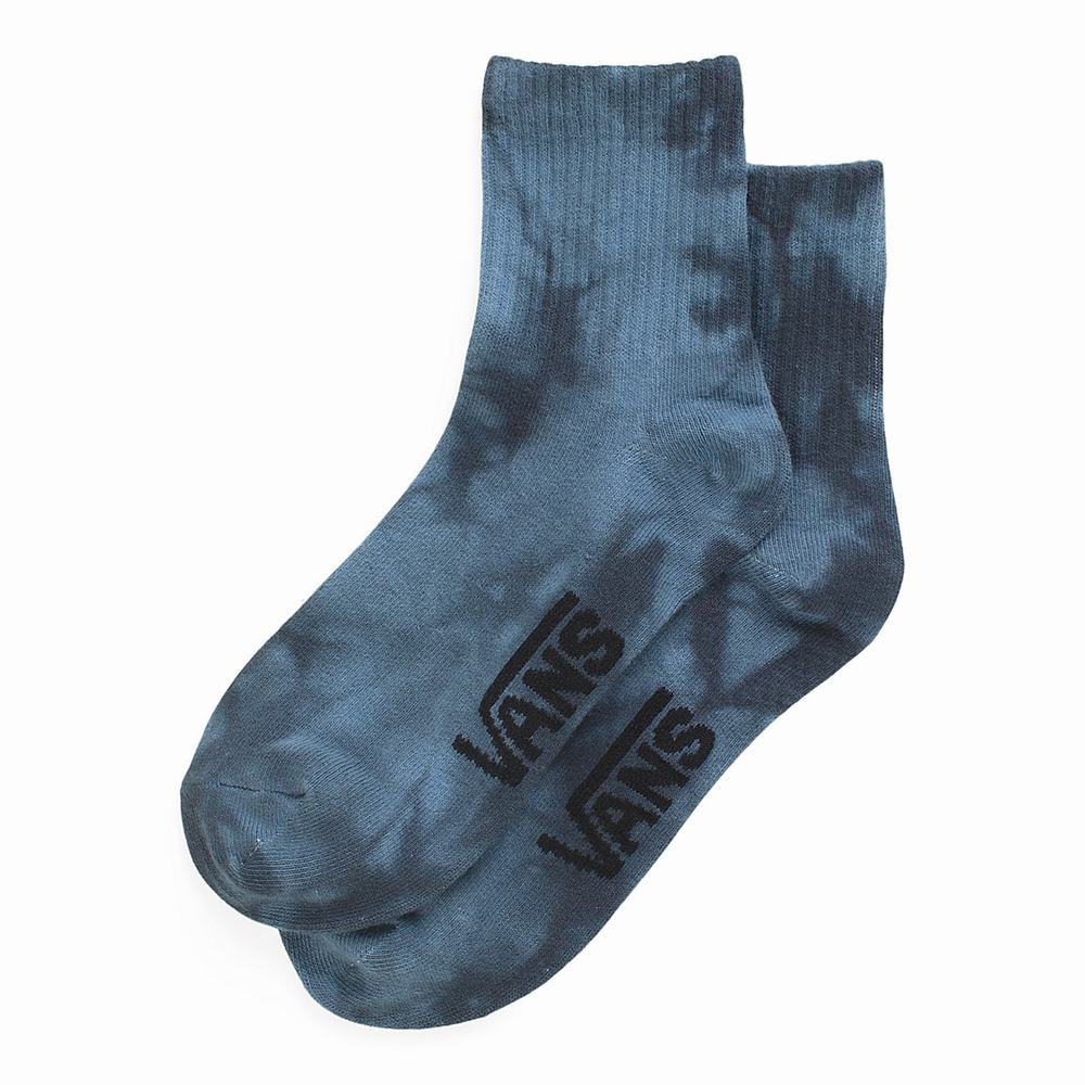 Women's Vans Washed Half Crew (1 Pair) Socks Blue | USA07418