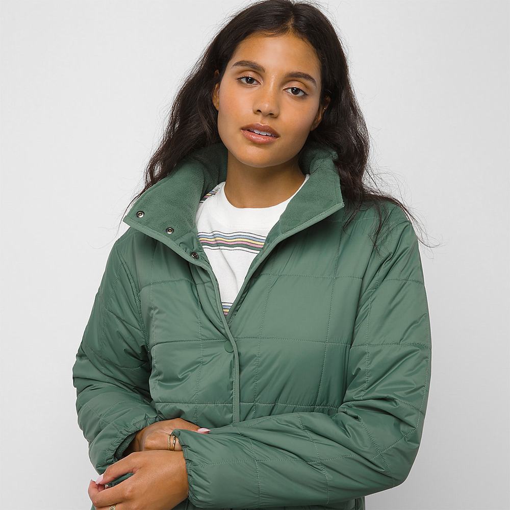 Women's Vans Which Way Jackets Green | USA62015