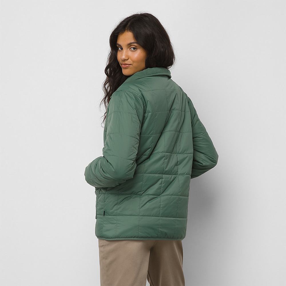 Women's Vans Which Way Jackets Green | USA62015