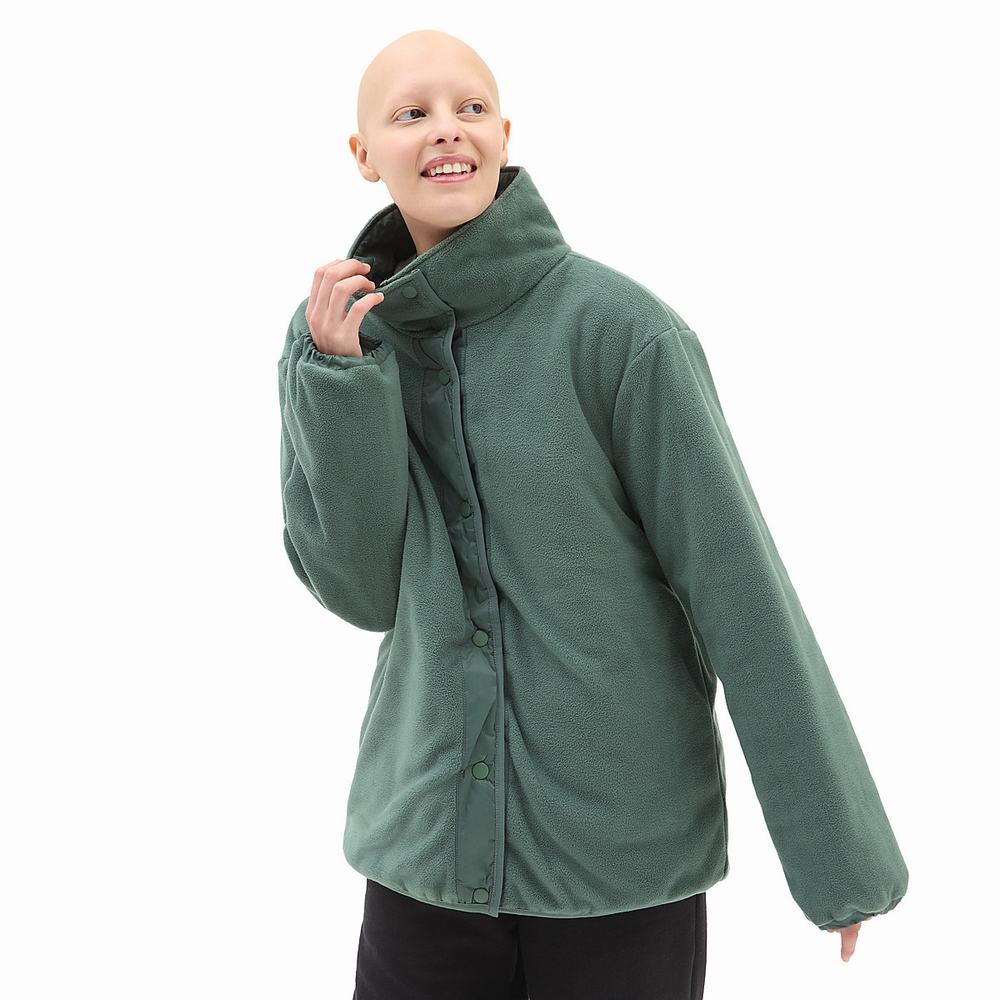 Women's Vans Which Way Jackets Green | USA62015