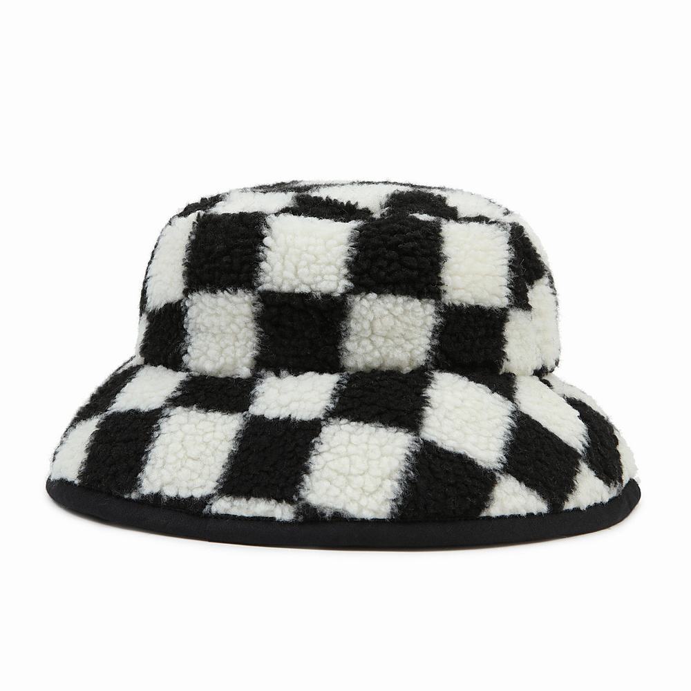 Women's Vans Winterset Bucket Hats Black / White | USA67509