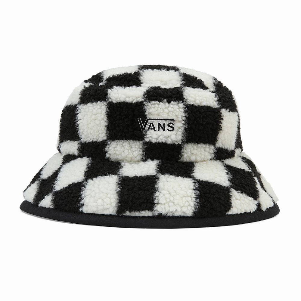 Women\'s Vans Winterset Bucket Hats Black / White | USA67509