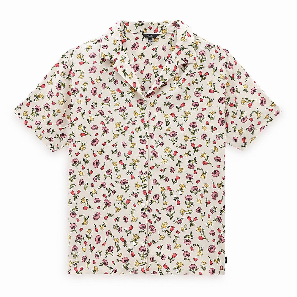 Women's Vans Wyld Printed Top Shirts White | USA16932