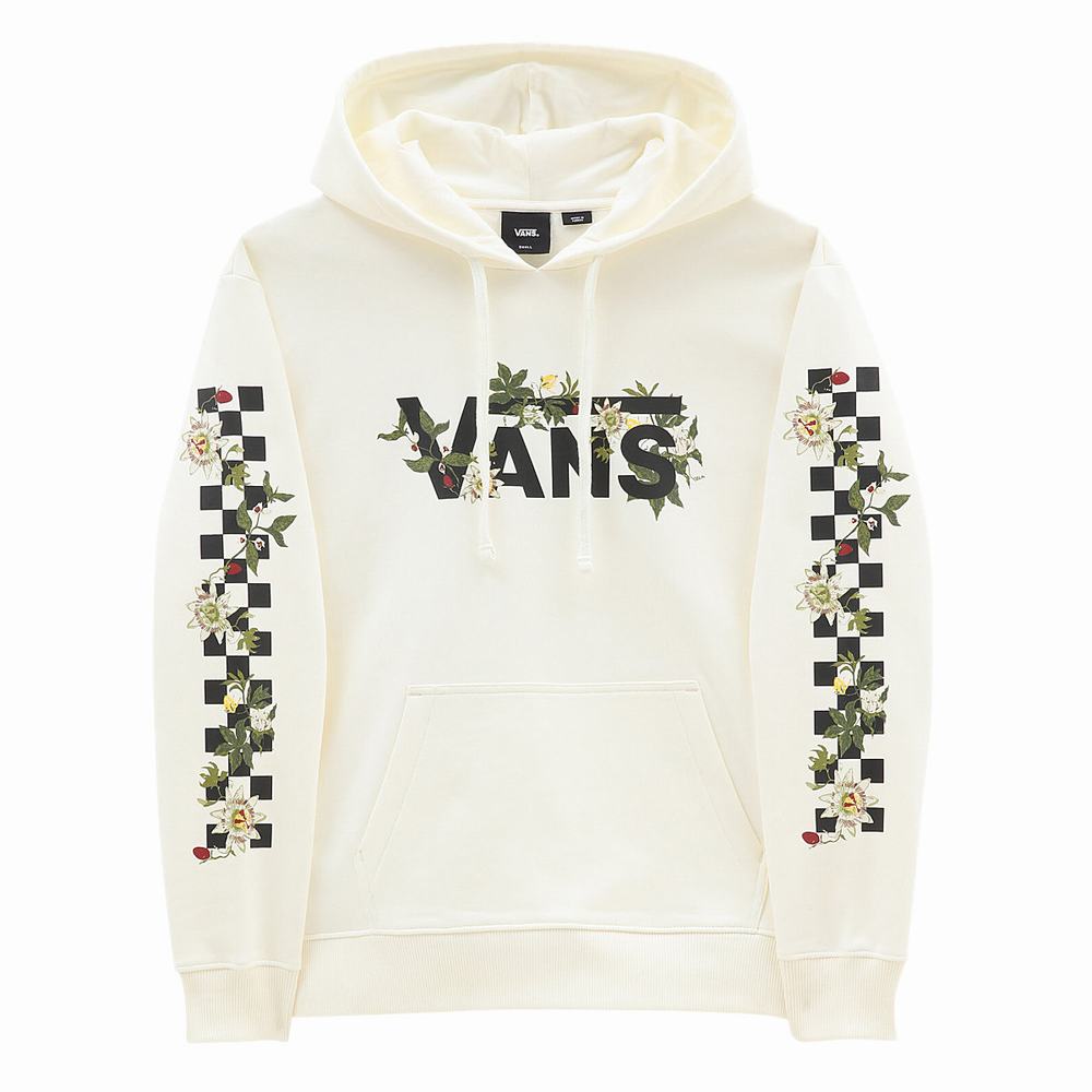 Women\'s Vans Wyld Tangle Florally BFF Hoodie White | USA76140