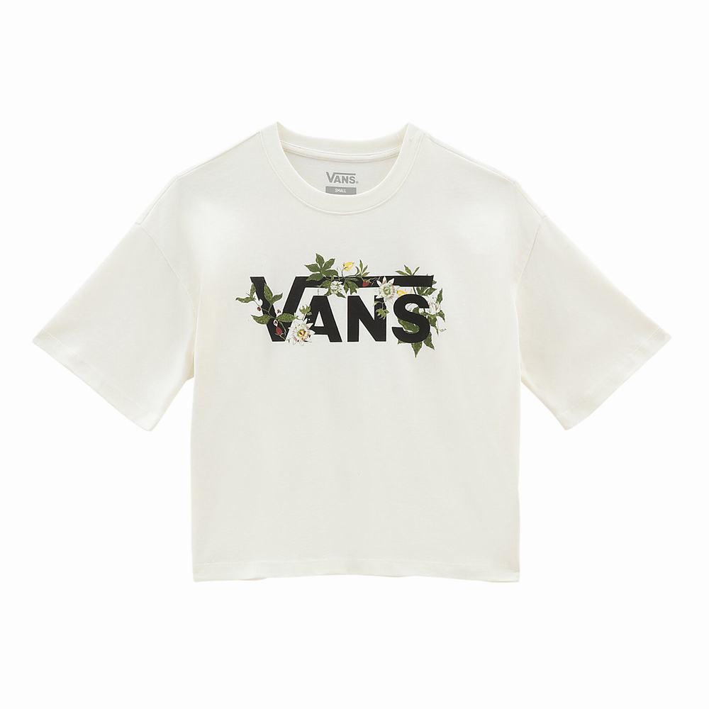 Women's Vans Wyld Vee Relaxed Boxy T Shirts White | USA62173