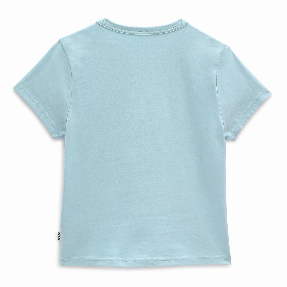 Women's Vans X CURREN X KNOST MINI TEE AQUATIC T Shirts Blue | USA65789