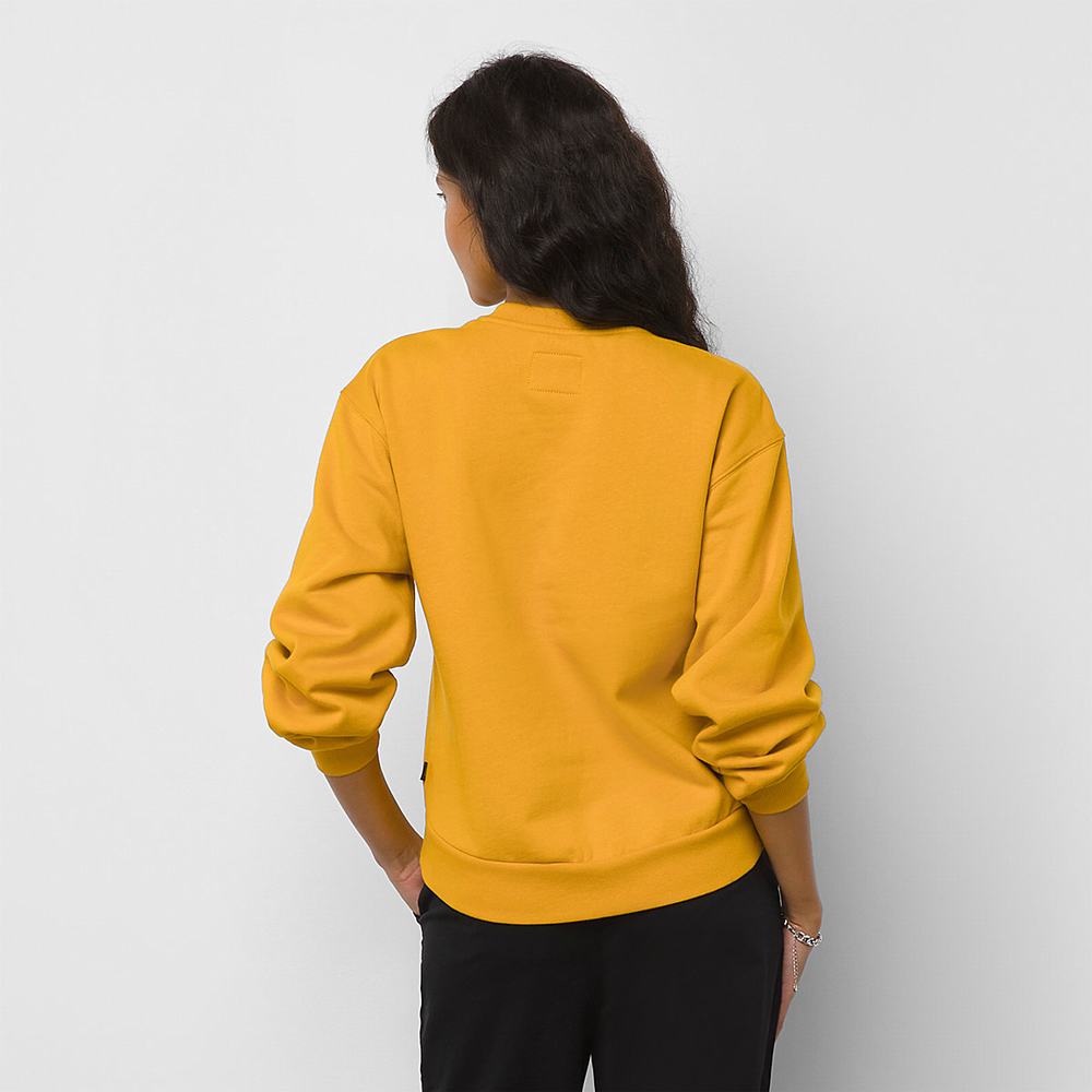 Women's Vans X Curren X Knost Crew Fleece Sweatshirts Yellow / Orange | USA10642