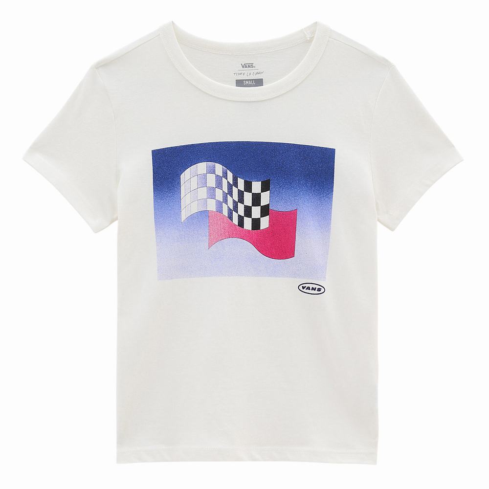 Women's Vans X Curren X Knost Mini Tee T Shirts White | USA20467