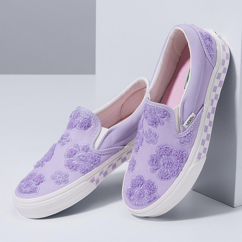 Women's Vans X EM on Holiday Classic Slip On Shoes Purple | USA68041