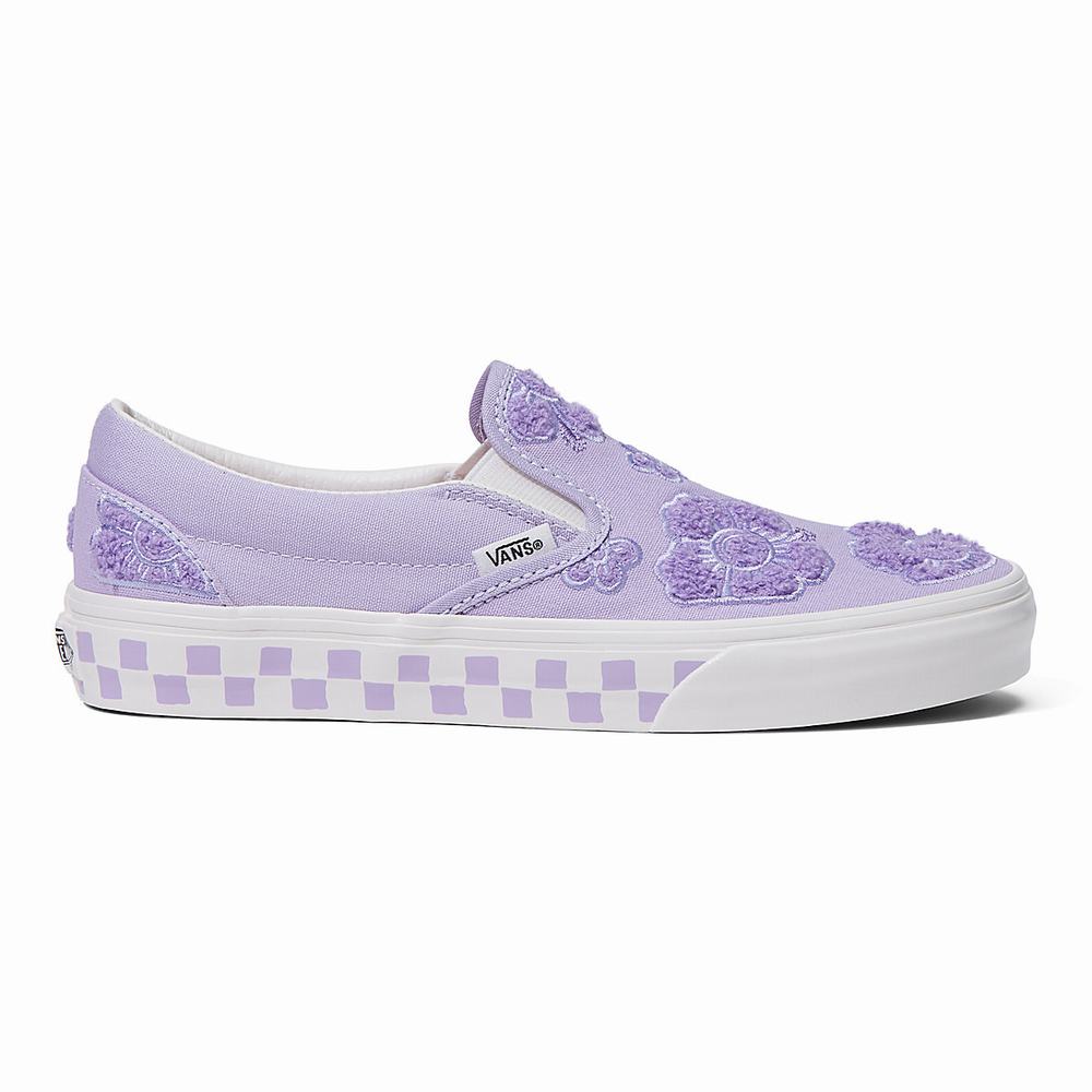 Women\'s Vans X EM on Holiday Classic Slip On Shoes Purple | USA68041