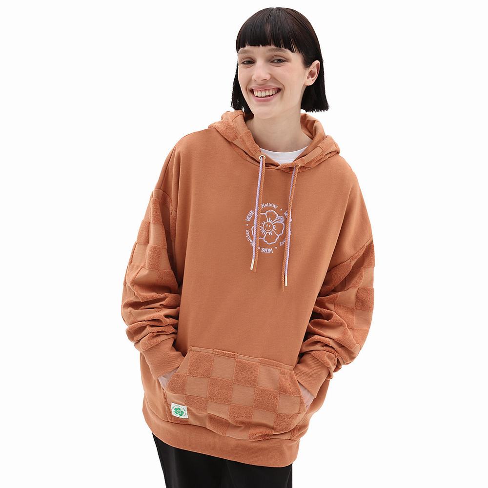 Women\'s Vans X EM on Holiday Hoodie Brown | USA72643