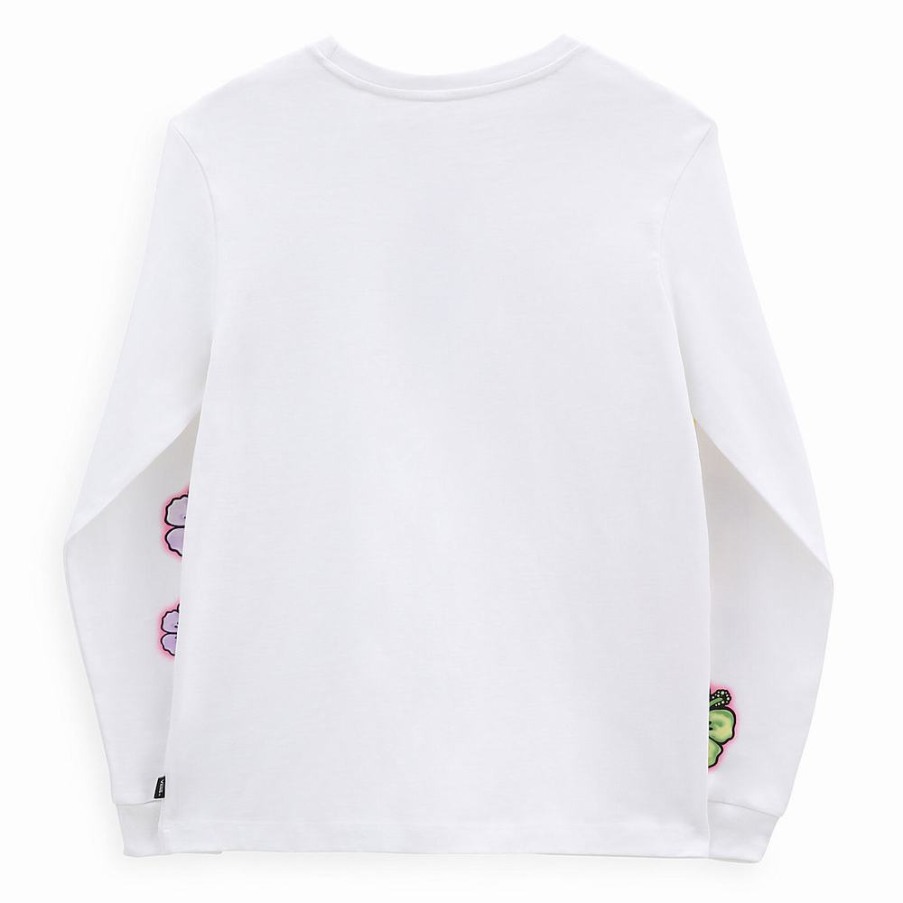 Women's Vans X EM on Holiday Long sleeve BFF T Shirts White | USA38567