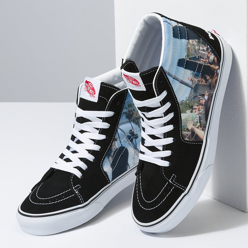 Women's Vans X MOCA Frances Stark Sk8-Hi Sneakers Black | USA90345