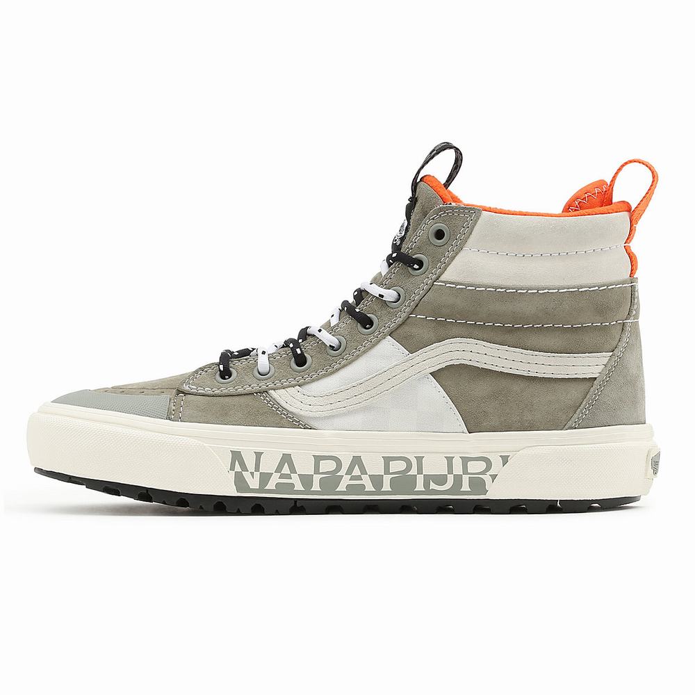 Women's Vans X Napapijri Sk8-Hi MTE-2 Sneakers Green / Beige | USA06751