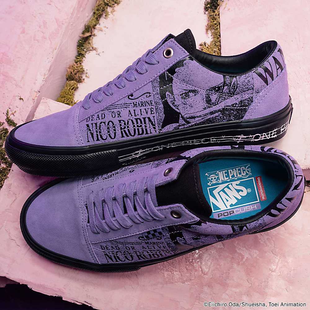 Women's Vans X One Piece Skate Old Skool Skate Shoes Purple | USA20763