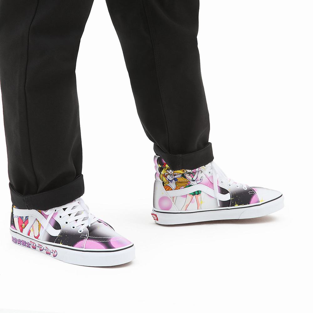 Women's Vans X Pretty Guardian Sailor Moon Sk8-Hi Sneakers Multicolor | USA69715