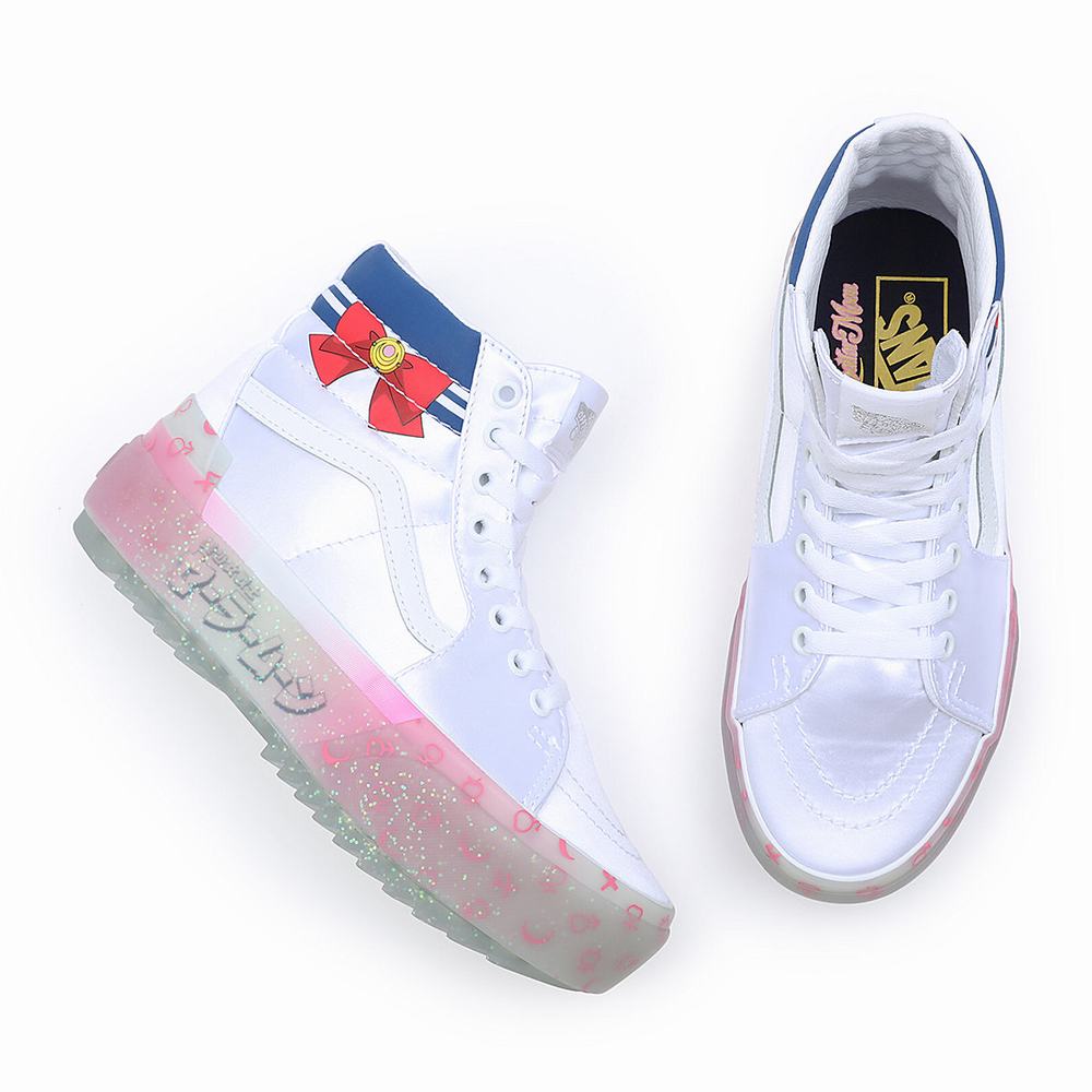 Women's Vans X Pretty Guardian Sailor Moon SK8-Hi Stacked Sneakers Multicolor | USA74312