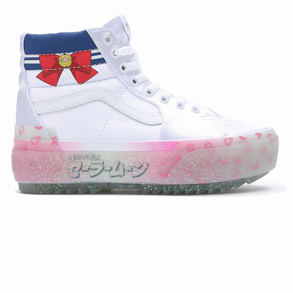 Women's Vans X Pretty Guardian Sailor Moon SK8-Hi Stacked Sneakers Multicolor | USA74312