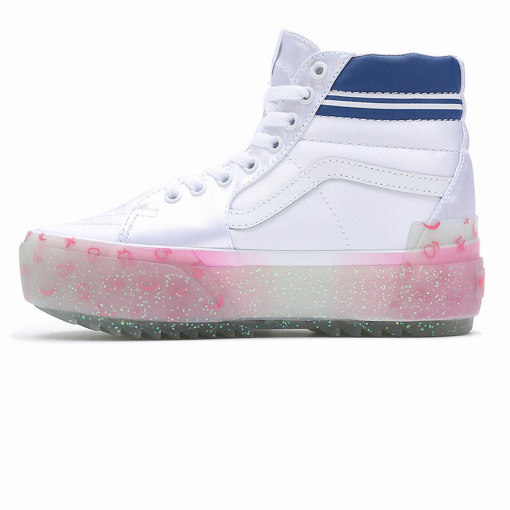 Women's Vans X Pretty Guardian Sailor Moon SK8-Hi Stacked Sneakers Multicolor | USA74312