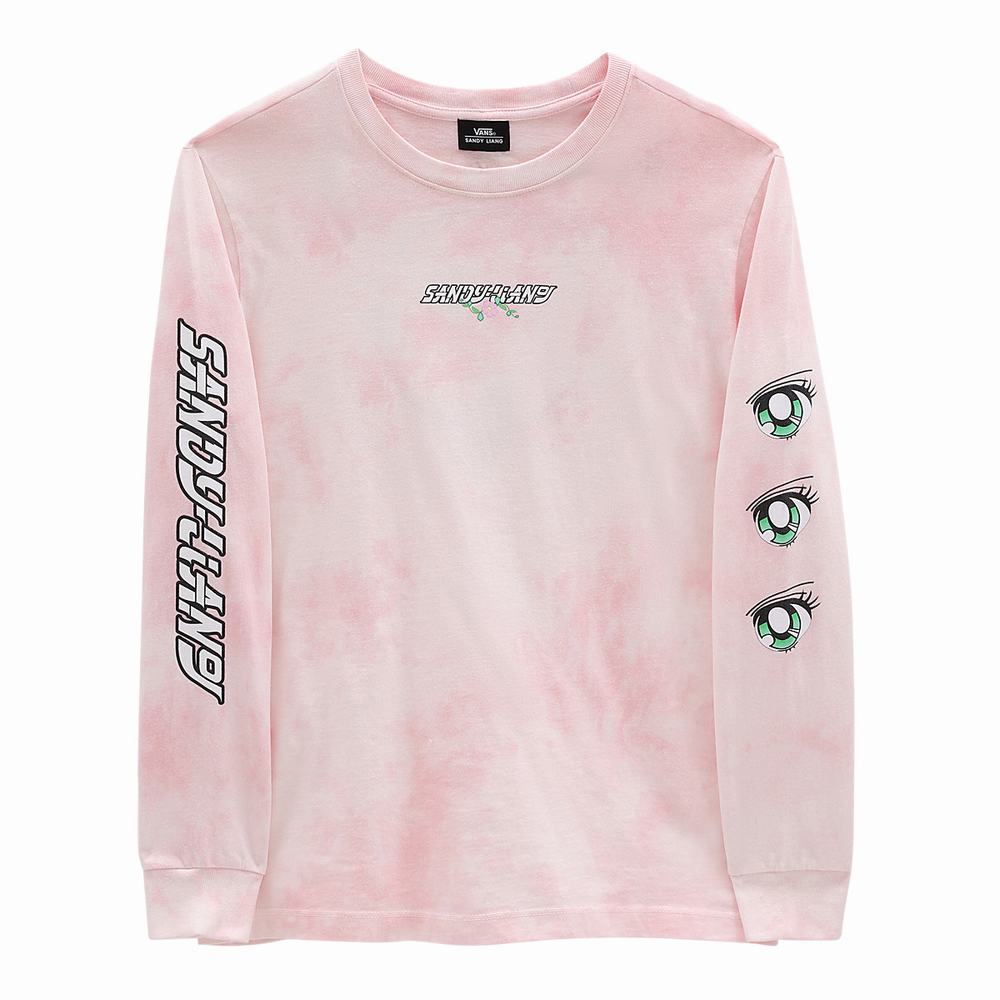 Women's Vans X Sandy Liang Long Sleeve Crew T Shirts Pink | USA08549