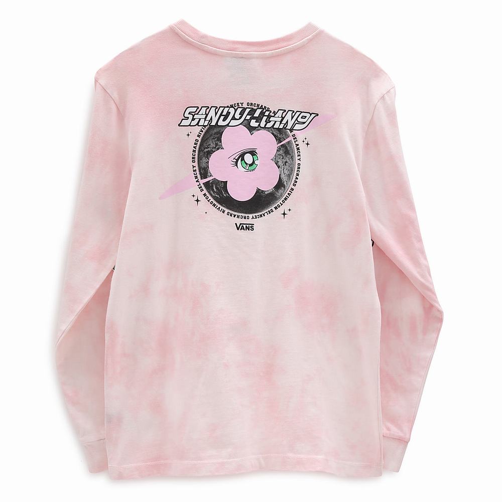 Women's Vans X Sandy Liang Long Sleeve Crew T Shirts Pink | USA08549