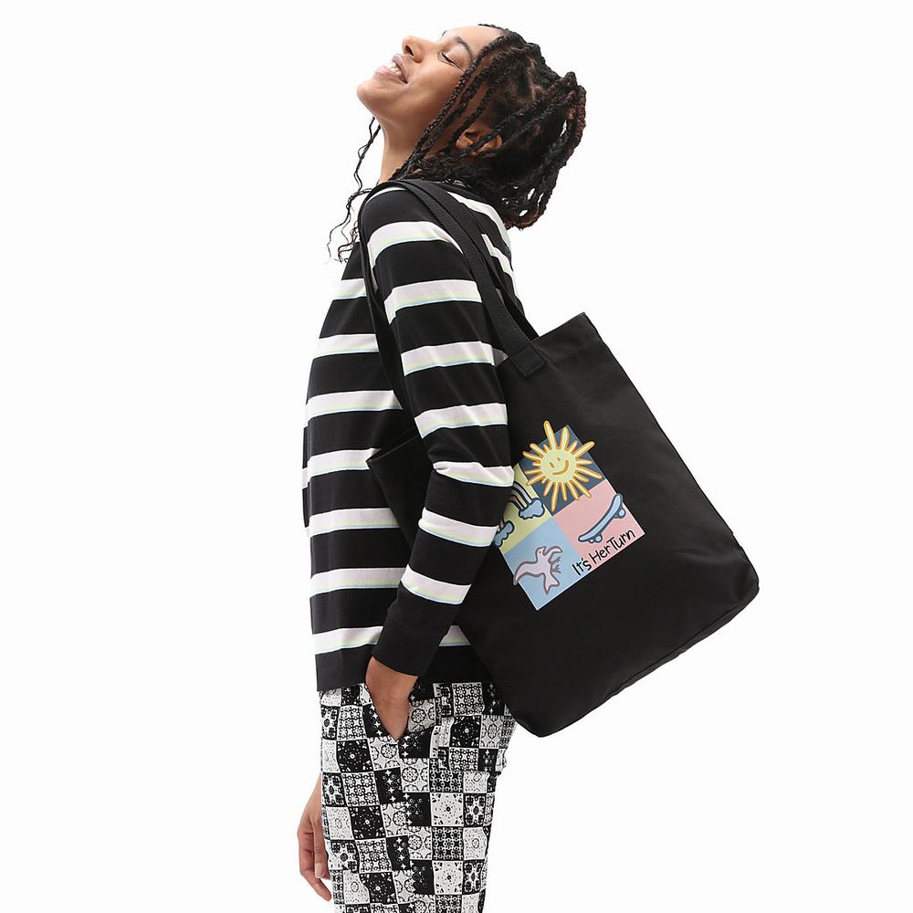 Women's Vans X Skateistan Tote Bags Black | USA16958