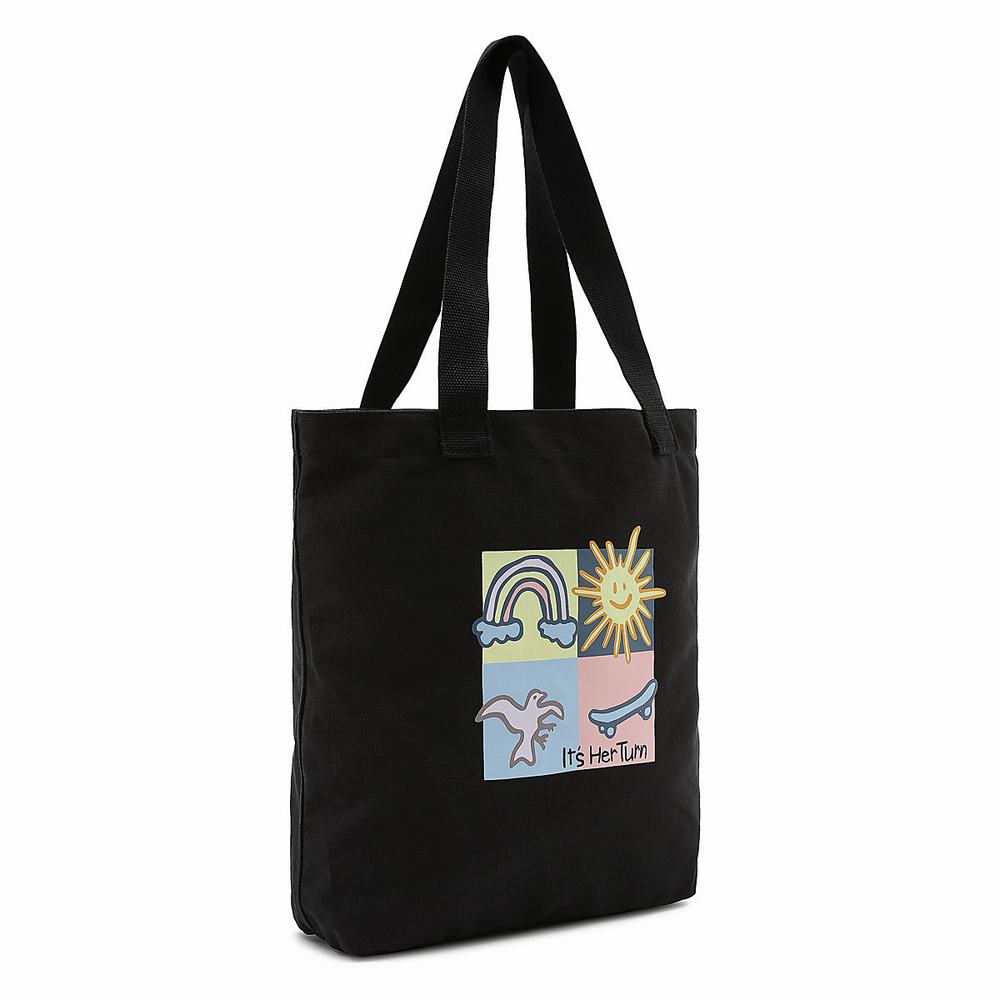 Women's Vans X Skateistan Tote Bags Black | USA16958